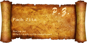 Pach Zita névjegykártya