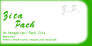 zita pach business card